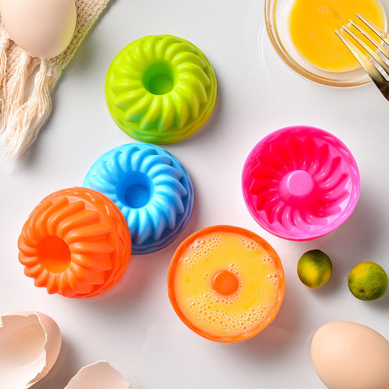 Donut Mold Silicone - スパイラルシリコンマフィンカップ パンプキン型ドーナツケーキ型 マルチカラードーナツプリンゼリー型