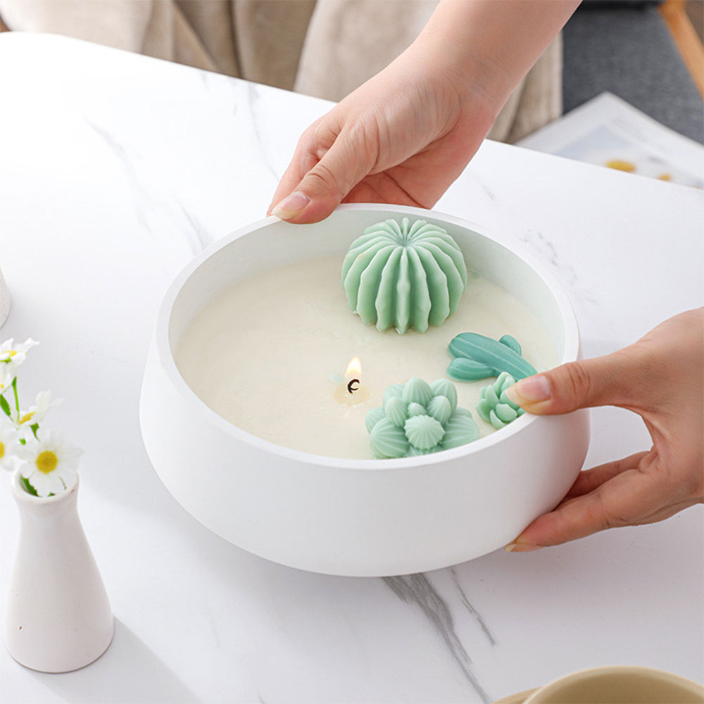 Potsticker Mold - 球形セメントキャンドルボウル型、水槽キャンドル容器、屋外植木鉢、コンクリート鋳造型