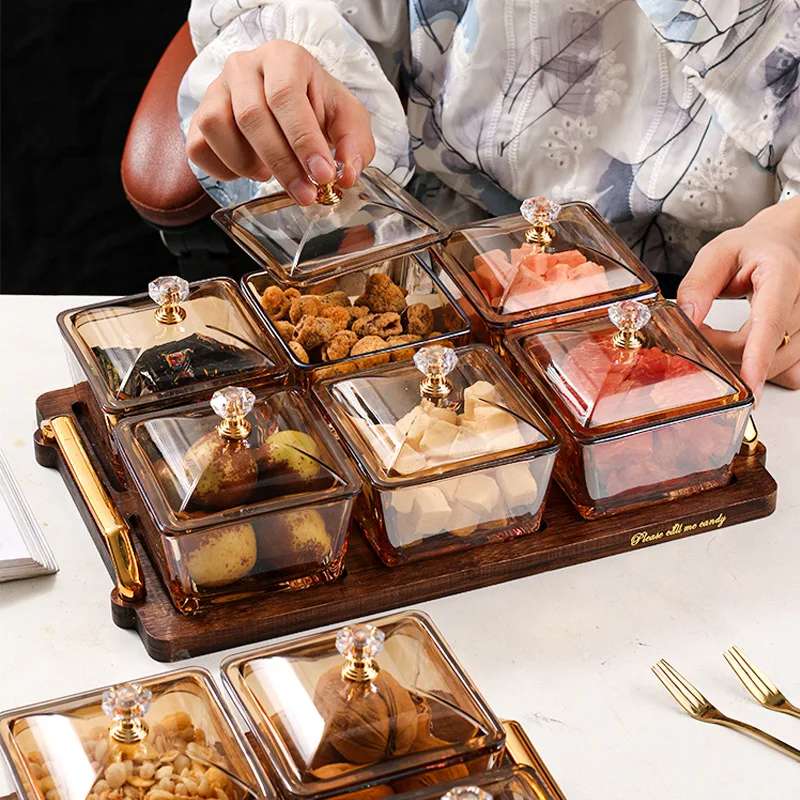 Dim Sum Basket - Ktv-家庭用ドライフルーツプレート、ktvガラストレイ、クリエイティブウィンドウ、ディッシュ、ダムサム、キャンディーボックス、プレートにスナック