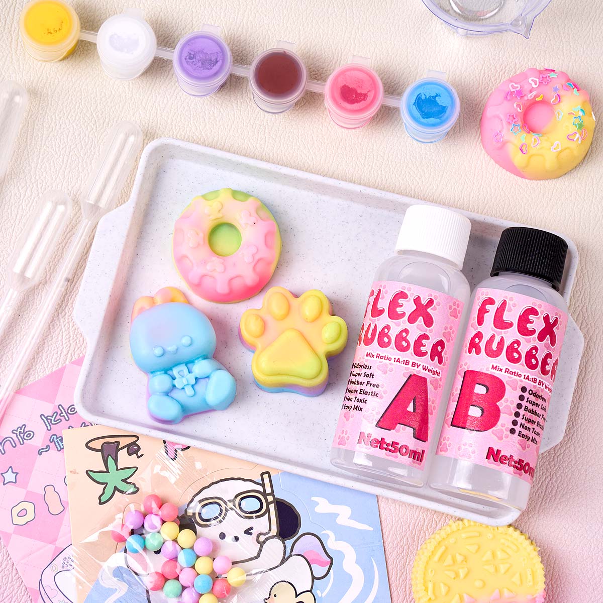 タバスクイッシーメーカーキット フレックスラバーABセット  - Donut Mold Silicone のレビューと価格