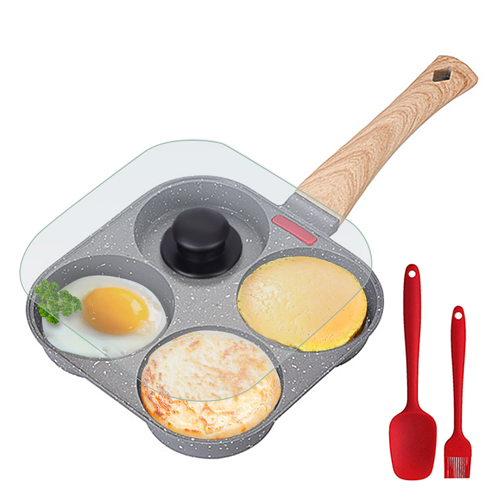 ノンスティック4カップエッグフライパン（フリップ式蓋付き）、 - Egg Waffle Pan のレビューと価格
