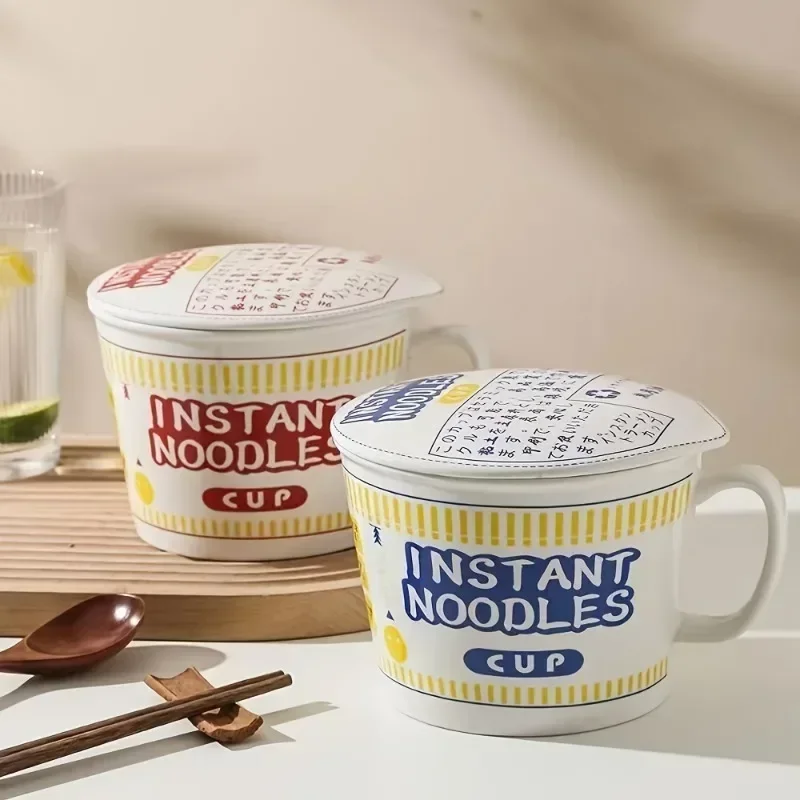 1個入り大容量セラミックインスタントラーメンボウル（蓋付き） - Dim Sum Basket のレビューと価格