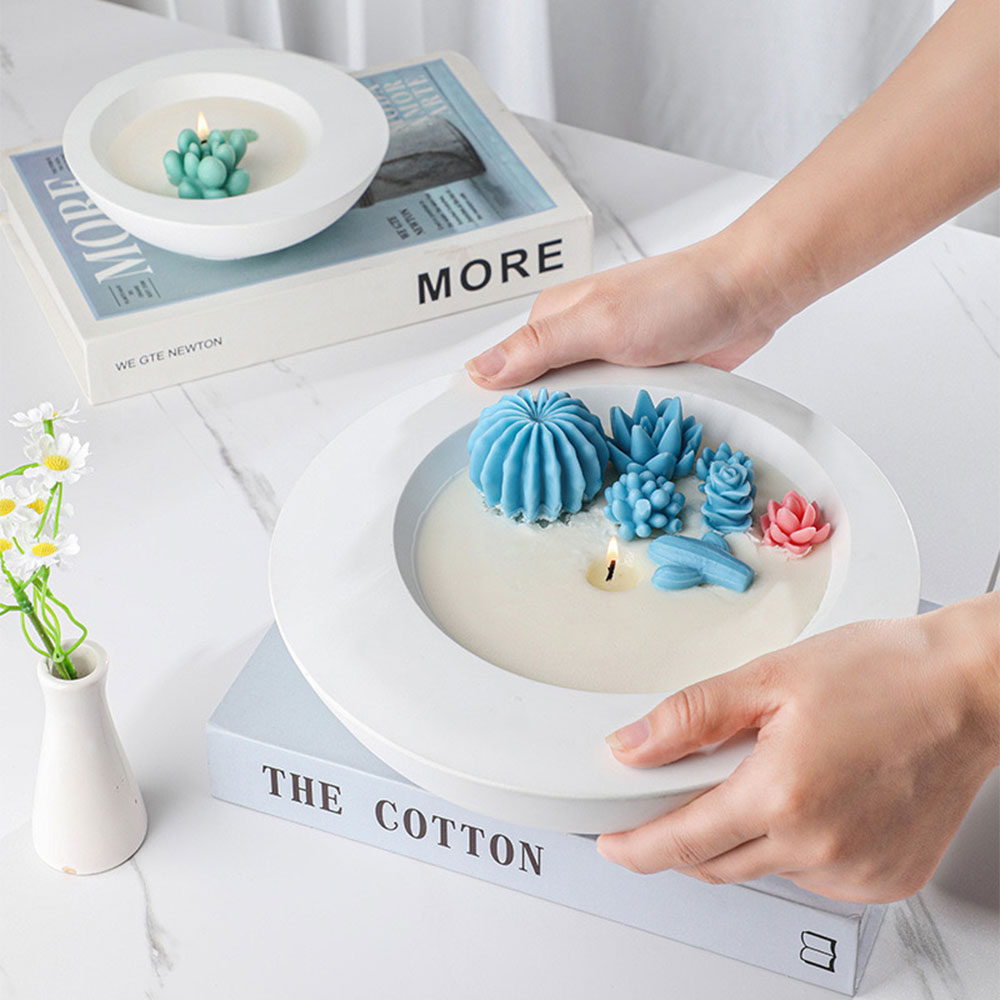 球形セメントキャンドルボウル型、水槽キャンドル容器、屋外植木 - Potsticker Mold のレビューと価格