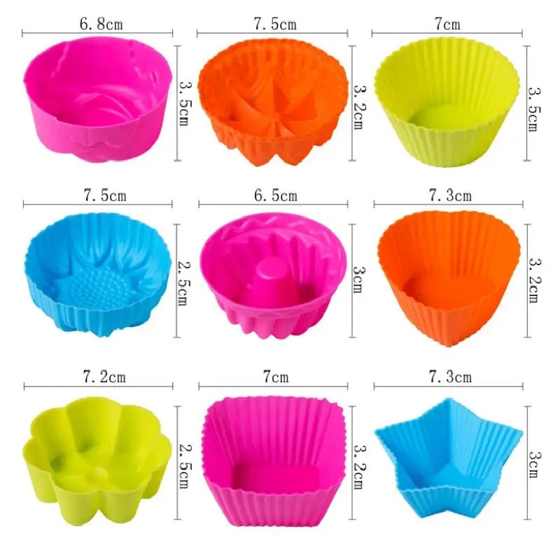 24個のシリコンマフィンカップケーキカップマフィンカップケー - Donut Mold Silicone のレビューと価格