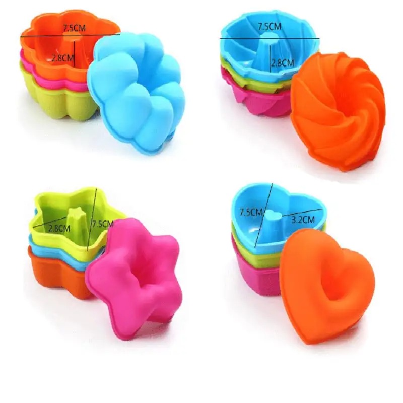 24個のシリコンマフィンカップケーキカップマフィンカップケー - Donut Mold Silicone のレビューと価格