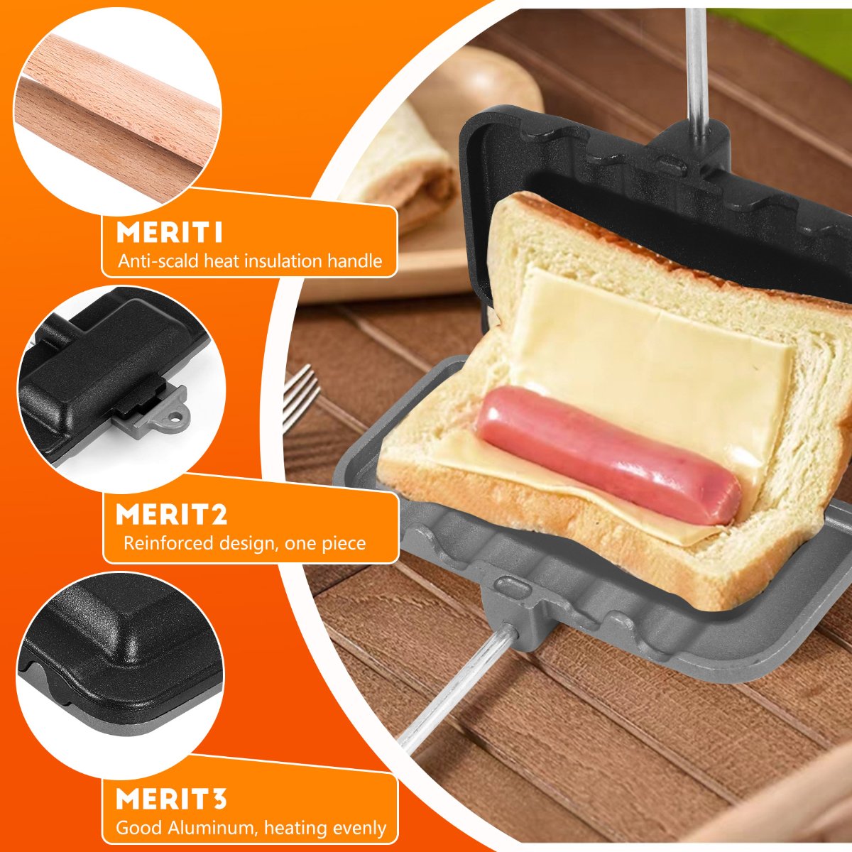 【年間特別価格】ホットドッグトースター 両面サンドイッチ焼き - Hot Dog Press のレビューと価格