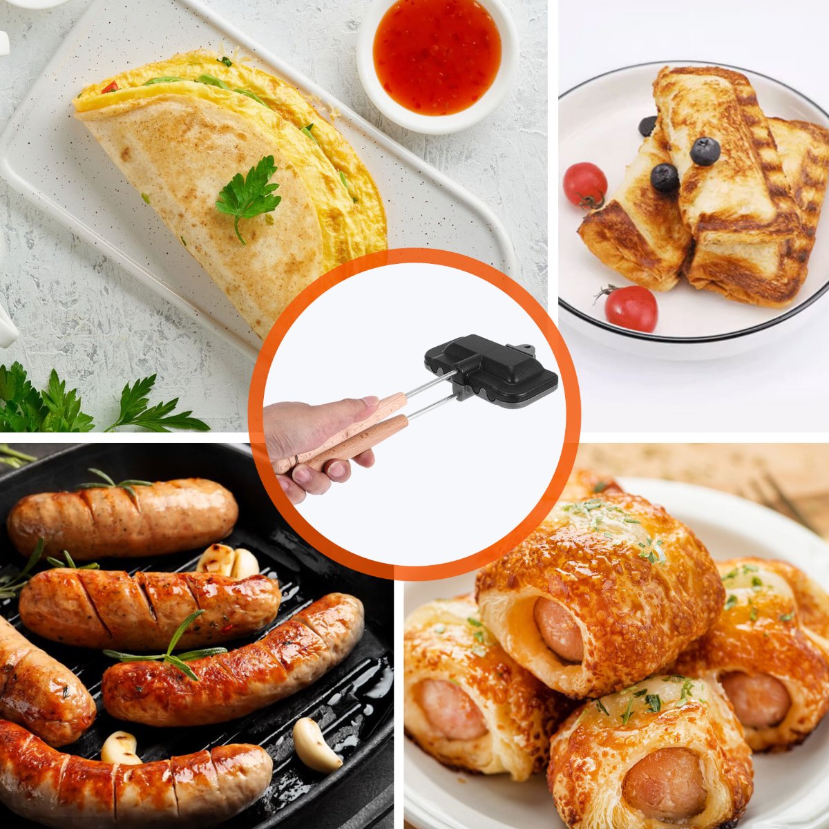 【年間特別価格】ホットドッグトースター 両面サンドイッチ焼き - Hot Dog Press のレビューと価格