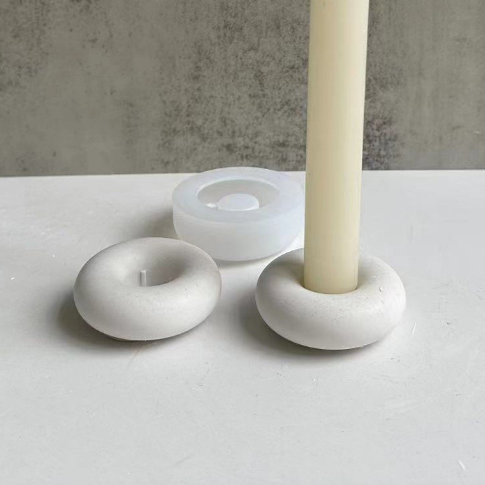 円形ドーナツキャンドルホルダーシリコンモールド、樹脂キャスト - Donut Mold Silicone のレビューと価格