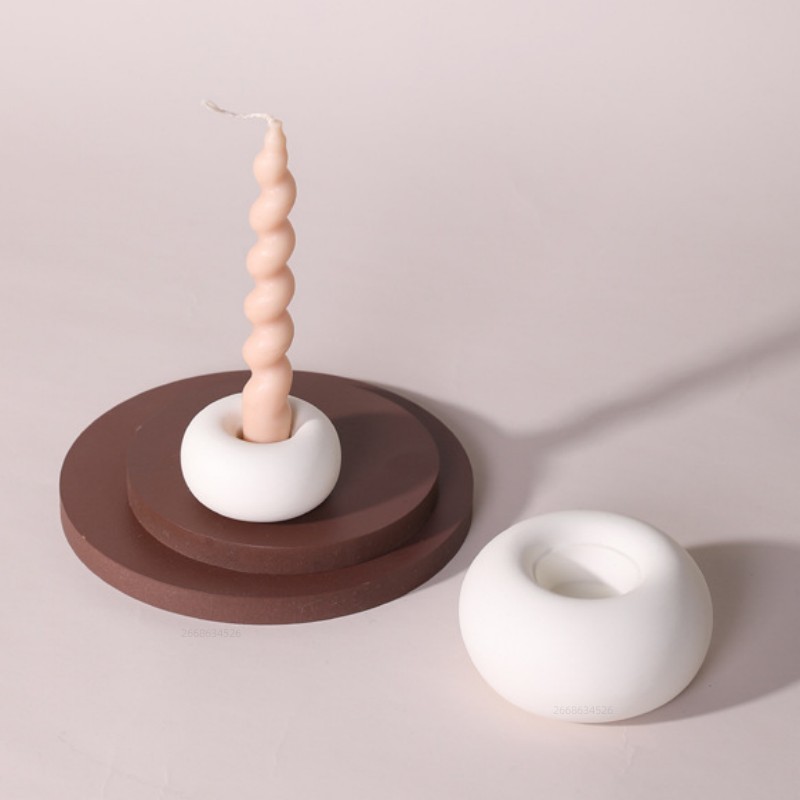 円形ドーナツキャンドルホルダーシリコンモールド、樹脂キャスト - Donut Mold Silicone のレビューと価格